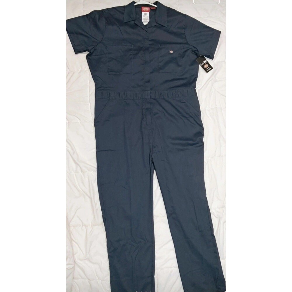 Dickies Coveralls Women's 2XL Short Sleeve Blue Jumpsuit Utility Boiler Suit